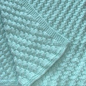 New Handmade Knit Baby Blanket